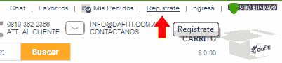 dafiti registrarse