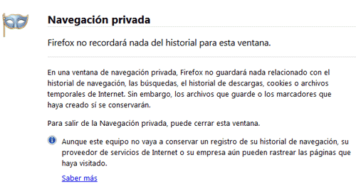 firefox navegacion privada