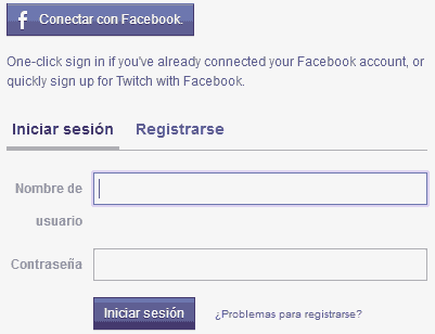 inicio sesion twitch.tv