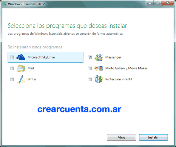 instalar windows live messenger