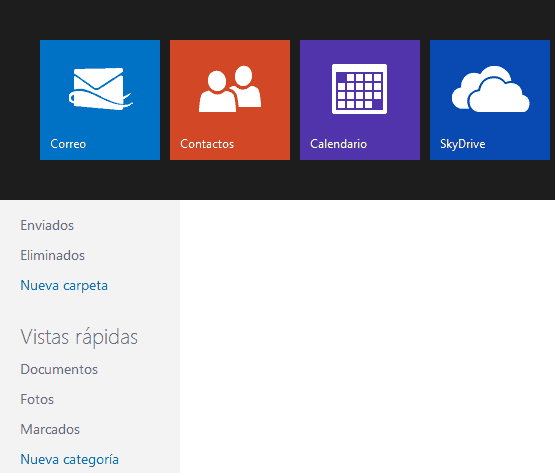 outlook correo interfaz metro