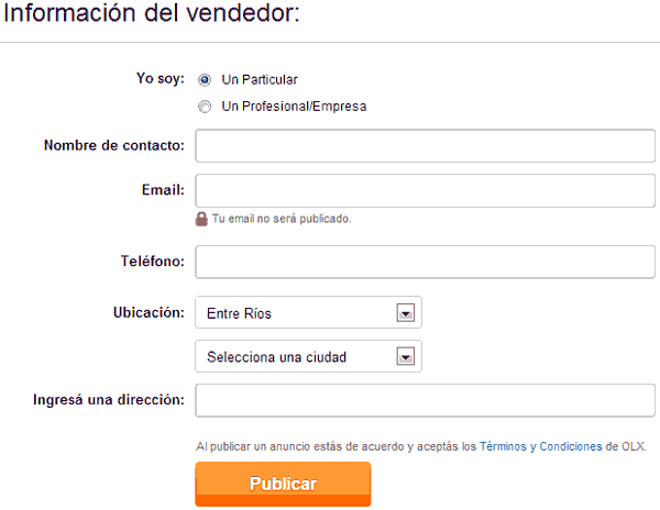 publicar en olx