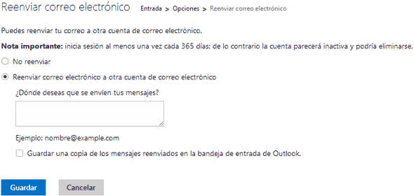 reenvio correo