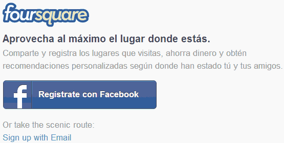 foursquare registrarse