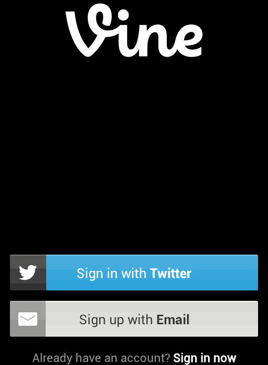 registrarse vine android