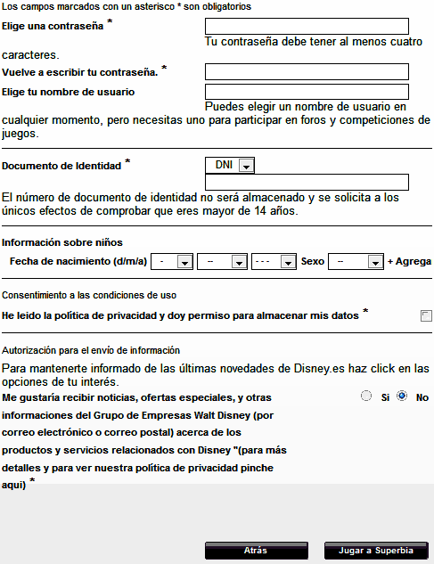 superbia crear una cuenta