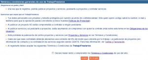 registrarse trabajo freelance terminos