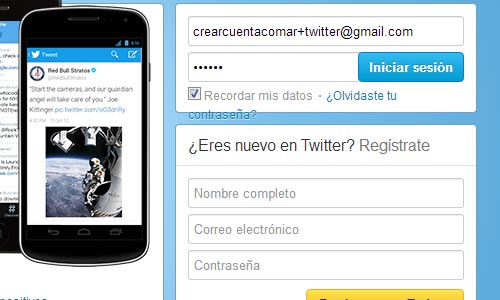 twitter multiples con un email